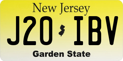 NJ license plate J20IBV
