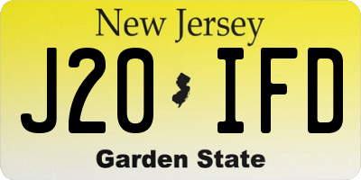 NJ license plate J20IFD