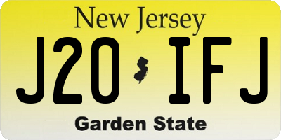 NJ license plate J20IFJ