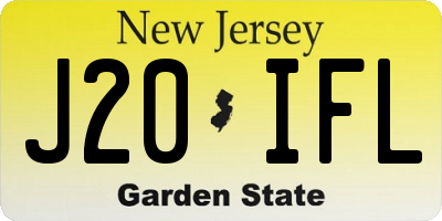 NJ license plate J20IFL