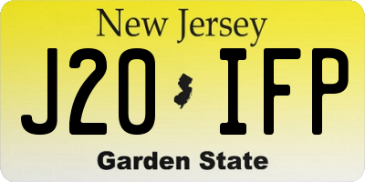 NJ license plate J20IFP