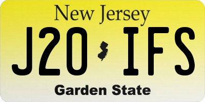 NJ license plate J20IFS