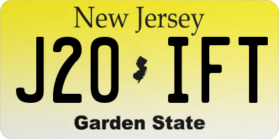 NJ license plate J20IFT