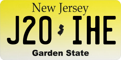 NJ license plate J20IHE