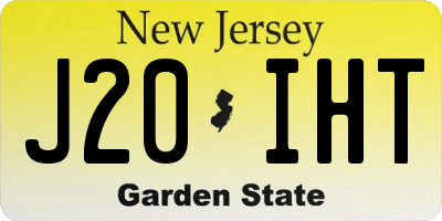 NJ license plate J20IHT