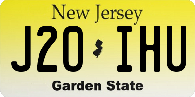 NJ license plate J20IHU