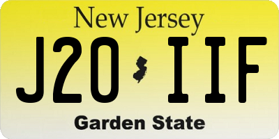 NJ license plate J20IIF