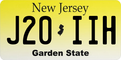 NJ license plate J20IIH