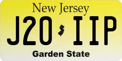 NJ license plate J20IIP