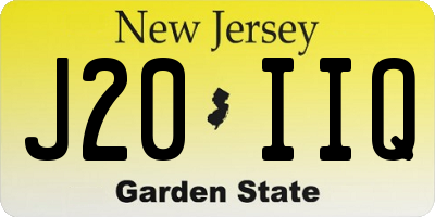 NJ license plate J20IIQ