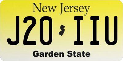 NJ license plate J20IIU