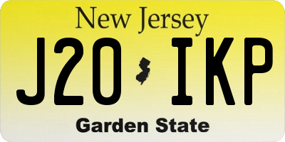NJ license plate J20IKP