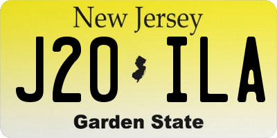 NJ license plate J20ILA