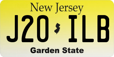 NJ license plate J20ILB