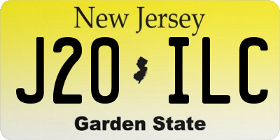 NJ license plate J20ILC
