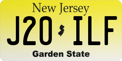 NJ license plate J20ILF