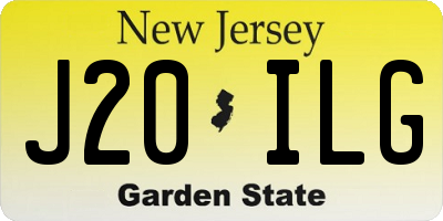 NJ license plate J20ILG