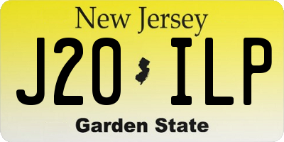 NJ license plate J20ILP