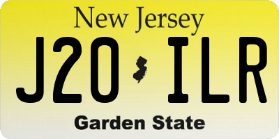 NJ license plate J20ILR
