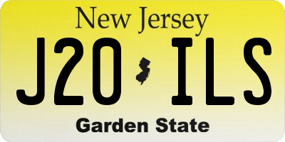 NJ license plate J20ILS