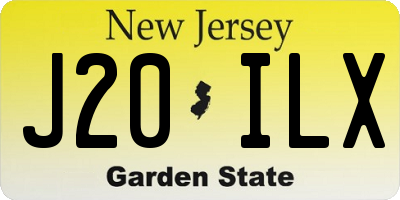 NJ license plate J20ILX