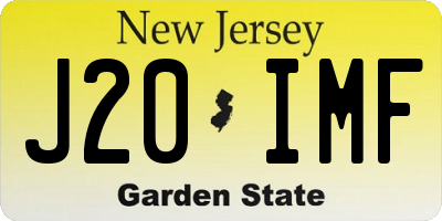 NJ license plate J20IMF