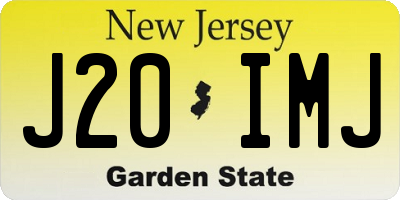 NJ license plate J20IMJ