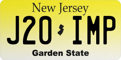NJ license plate J20IMP