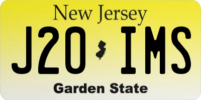 NJ license plate J20IMS