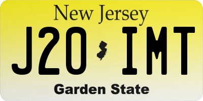 NJ license plate J20IMT