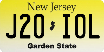 NJ license plate J20IOL