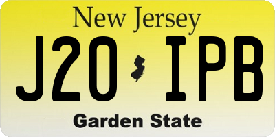 NJ license plate J20IPB
