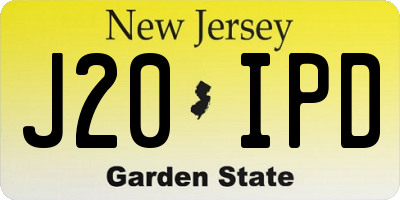 NJ license plate J20IPD