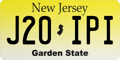 NJ license plate J20IPI