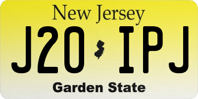 NJ license plate J20IPJ