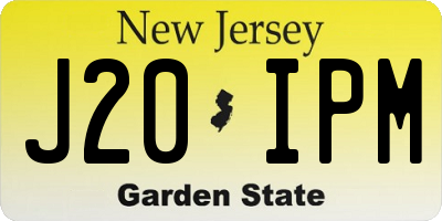 NJ license plate J20IPM