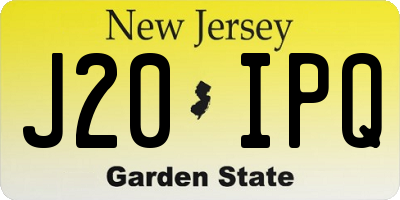 NJ license plate J20IPQ