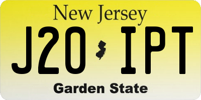 NJ license plate J20IPT