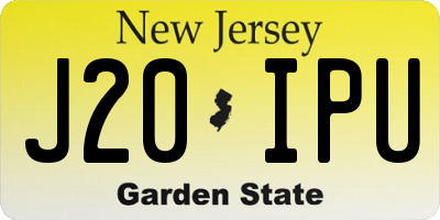 NJ license plate J20IPU