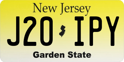 NJ license plate J20IPY