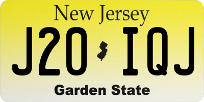 NJ license plate J20IQJ