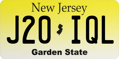 NJ license plate J20IQL