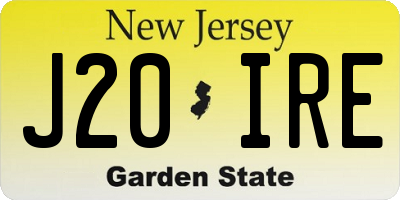 NJ license plate J20IRE