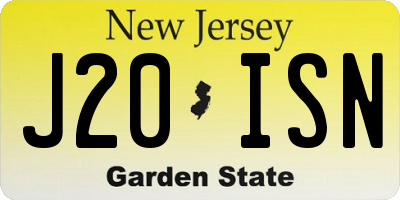 NJ license plate J20ISN