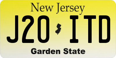 NJ license plate J20ITD