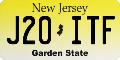 NJ license plate J20ITF