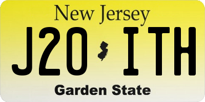 NJ license plate J20ITH