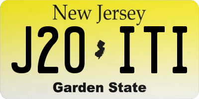 NJ license plate J20ITI