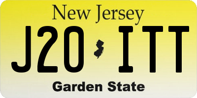 NJ license plate J20ITT