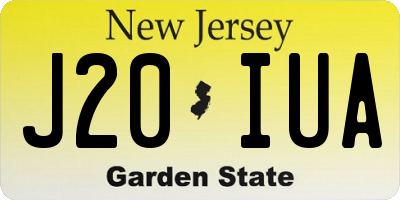 NJ license plate J20IUA